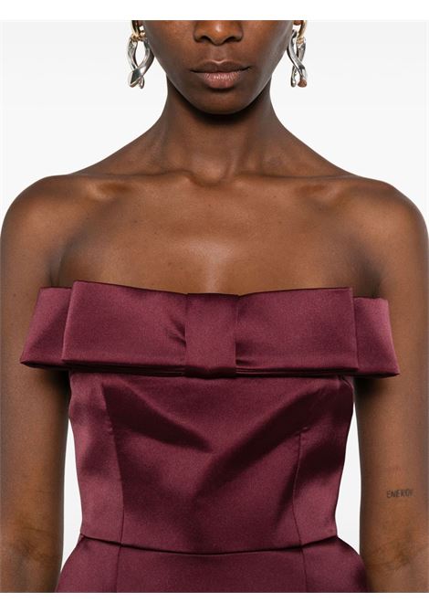 Purple sisu bow-embellished satin-finish dress The New Arrivals Ilkyaz Ozel - women THE NEW ARRIVALS ILKYAZ OZEL | NA00203030553